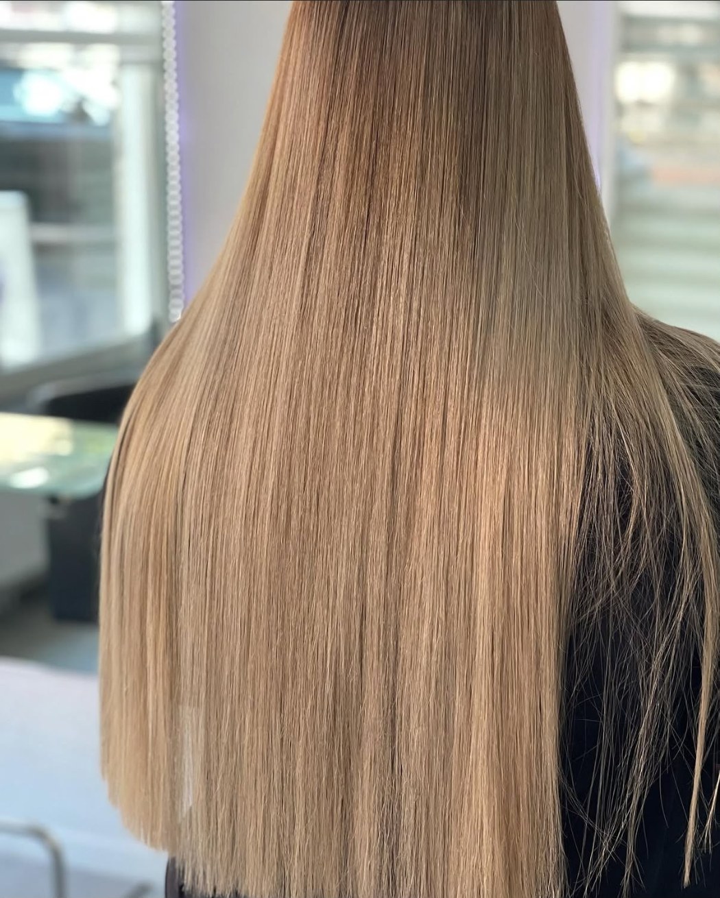 Glad, glanzend lang haar